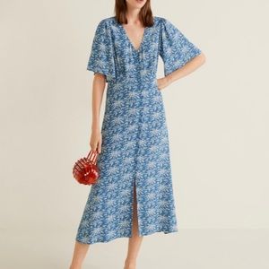 Blue printed maxidress by mango